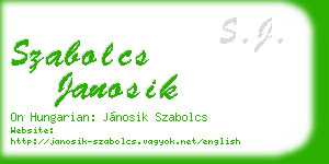 szabolcs janosik business card
